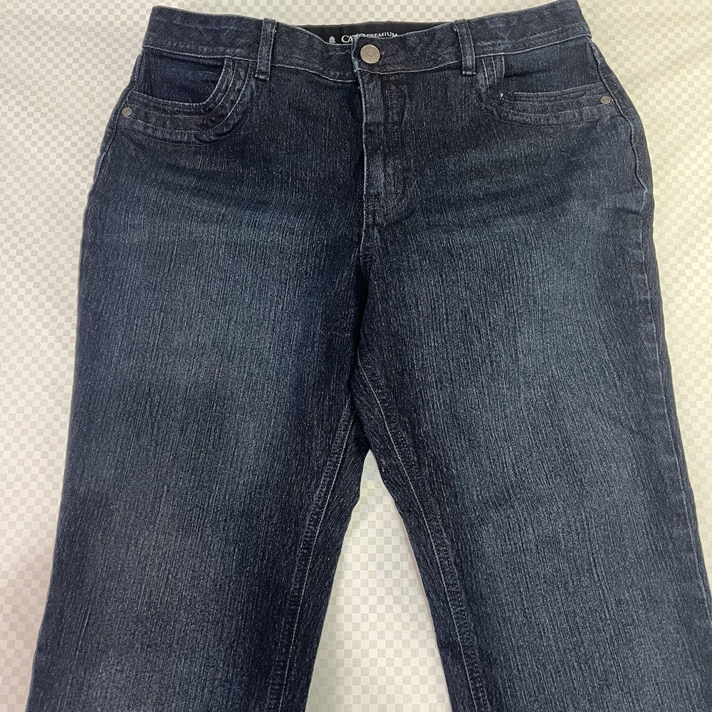womens CATO premium stretch straight leg size 14 blue jean - Picture 4 of 13